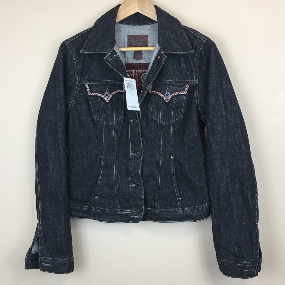 Lucky Brand Embroidered Denim Jacket